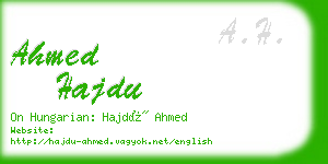 ahmed hajdu business card